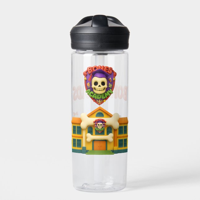 💀 Bones Academy™ and The Boneheads Water Bottle (Front)
