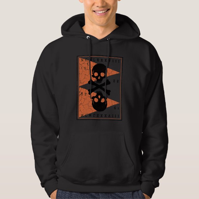 Bones and Skulls Pirate  3 Hoodie (Front)