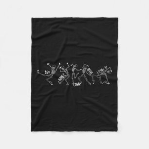 Bones Come Alive Ezekiel 37 Halloween Skeleton Sku Fleece Blanket