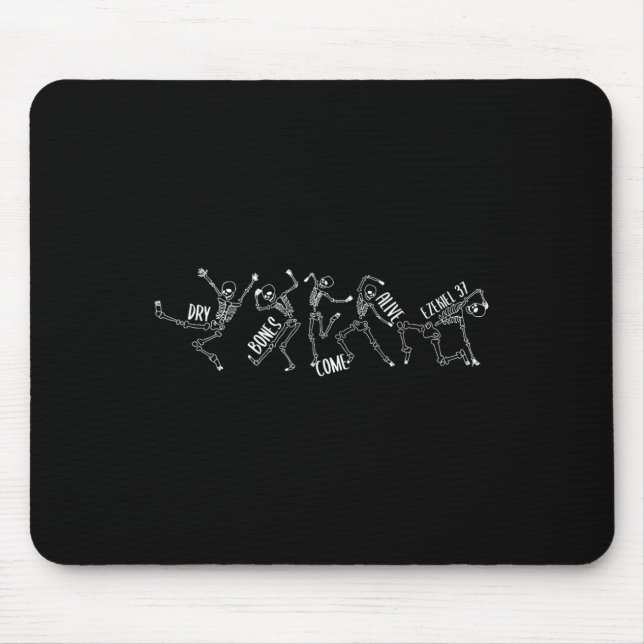 Bones Come Alive Ezekiel 37 Halloween Skeleton Sku Mouse Mat (Front)
