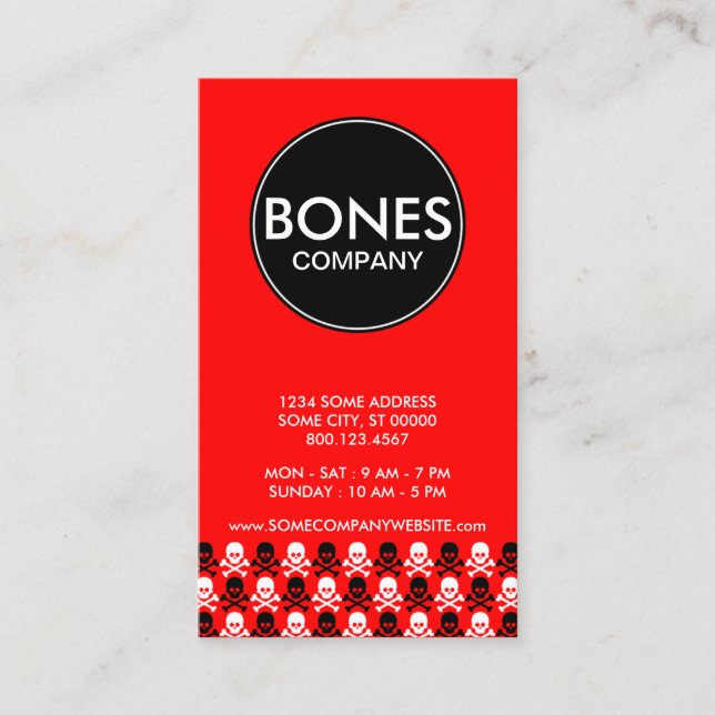 bones company business card (Front)