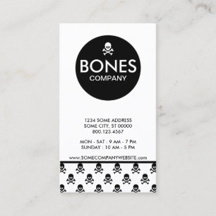 bones company centre stripe business card