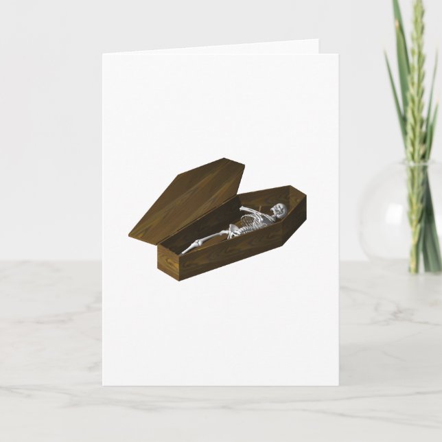 Bones in a Coffin: Halloween: Card (Front)