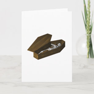 Bones in a Coffin: Halloween: Card