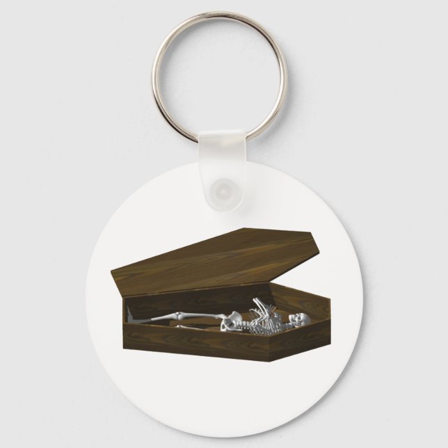 Bones in a Coffin: Halloween: Key Ring (Front)
