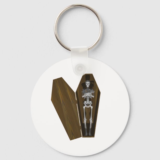 Bones in a Coffin: Halloween: Key Ring (Front)