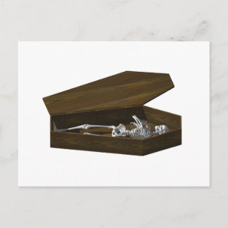 Bones in a Coffin: Halloween: Postcard