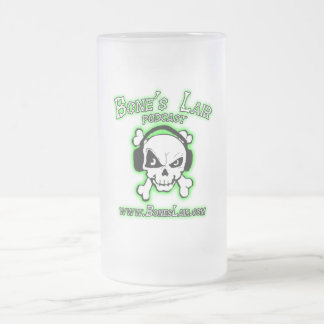 Bone's Lair Logo Frosted Glass Beer Mug