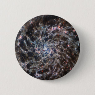 Bones of Galaxy IC5332 from JWST 6 Cm Round Badge