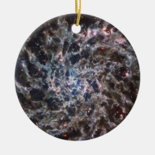 Bones of Galaxy IC5332 from JWST Ceramic Tree Decoration