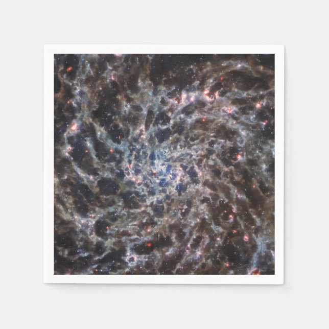 Bones of Galaxy IC5332 from JWST Napkin (Front)