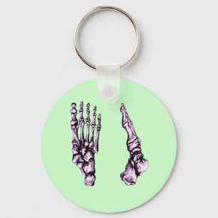 Bones of the feet - purple key ring