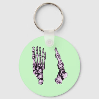 Bones of the feet - purple key ring