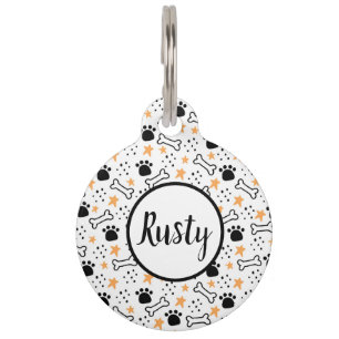 Bones Paws and Stars Pet Tag
