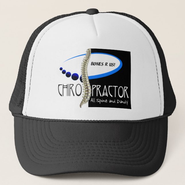 BONES R US CHIROPRACTOR -ALL SPINE AND DANDY TRUCKER HAT (Front)