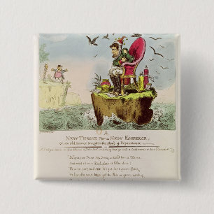 Boney's Elba Chair, published by S. Knight 15 Cm Square Badge