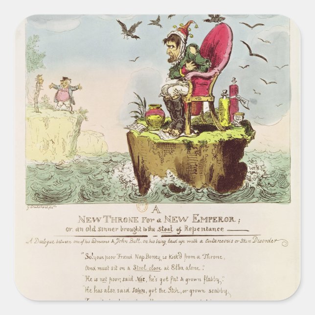 Boney's Elba Chair, published by S. Knight Square Sticker (Front)