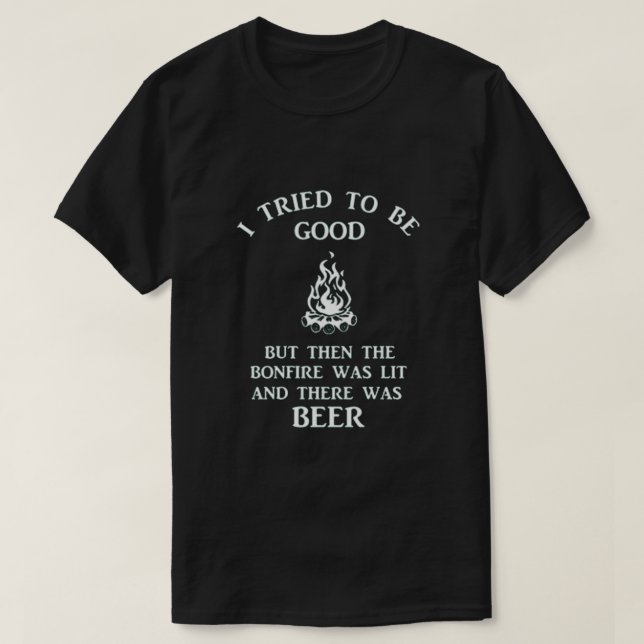 Bonfire And Beer T-Shirt (Design Front)