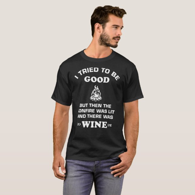 Bonfire and wine T-Shirt (Front Full)