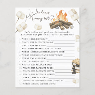 Bonfire baby shower - Who knows mummy best