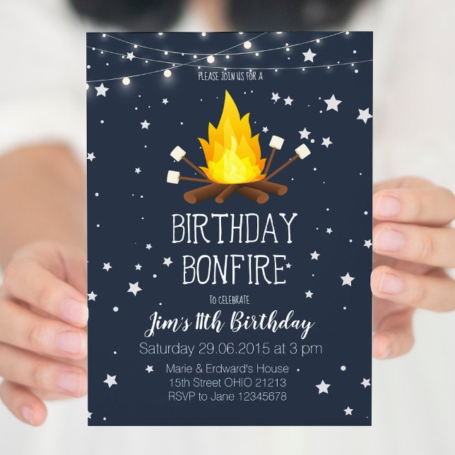 Bonfire Birthday Party Invitation (Creator Uploaded)