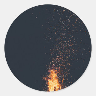 bonfire classic round sticker