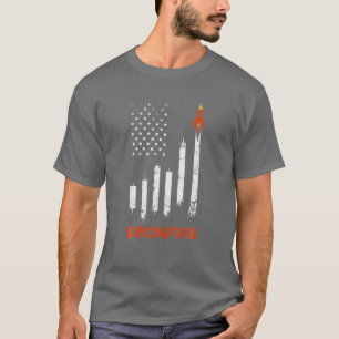 Bonfire Coin Bonfire Crypto Token To The Moon US F T-Shirt