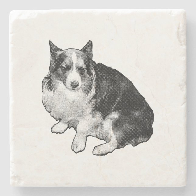 Bonfire Dot Rim Stone Coaster (Front)