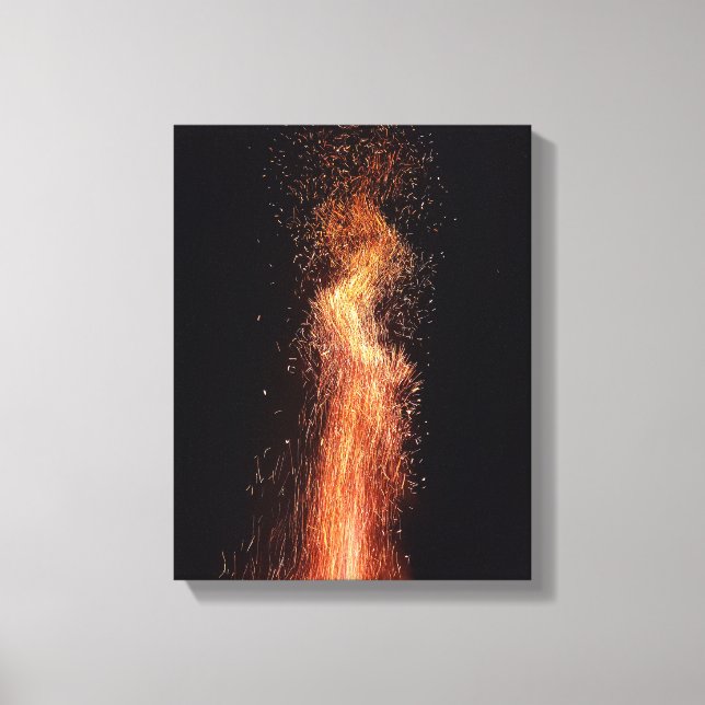 Bonfire Flames Sparks Original fire photography Canvas Print (Front)