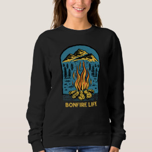 Bonfire Life Camping Wildlife Camper Outdoor Natur Sweatshirt