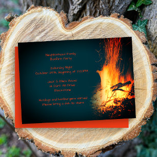 Bonfire Neighbourhood Birthday Party Invitation