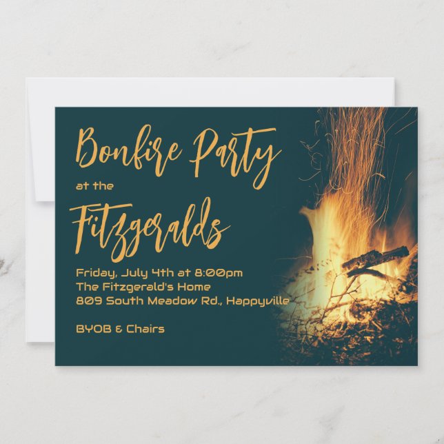 Bonfire Night Party Invitation (Front)