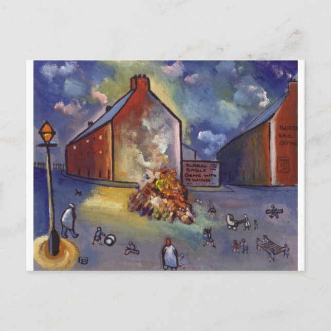 BONFIRE NIGHT POSTCARD (Front)