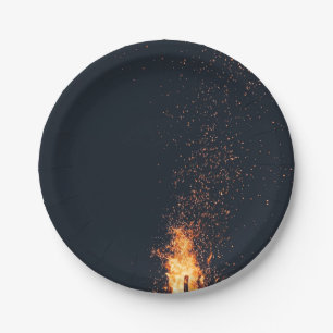 bonfire paper plate