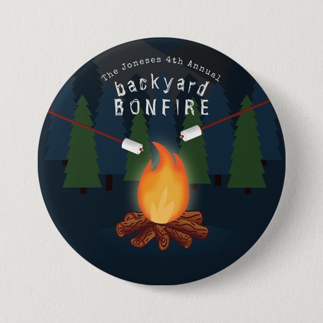 Bonfire Party 7.5 Cm Round Badge (Front)