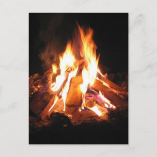 BonFire Party Bon Bonne Fire Invitation Postcard