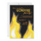 Bonfire Party Campfire Flames on Black Invitation