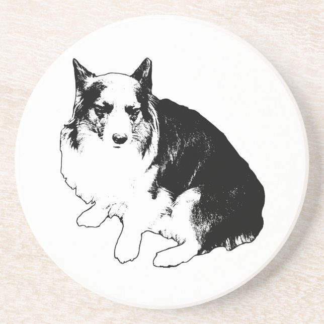 Bonfire Rim Corgi Coaster (Front)