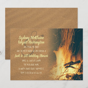Bonfire Wedding Shower Couple Invitation Template