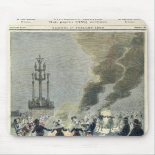 Bonfires lit to celebrate the summer solstice in mouse mat