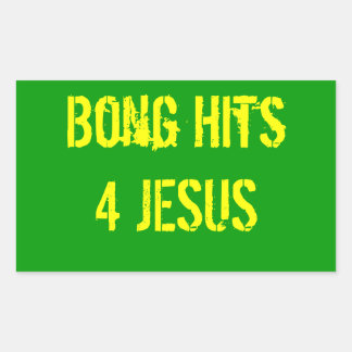 Bong Hits 4 Jesus Rectangular Sticker
