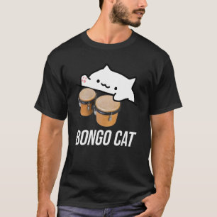 bongo cat meme tshirt with a cute bongo cat