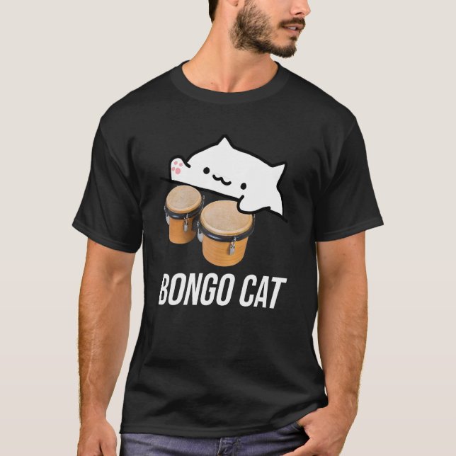 bongo cat meme tshirt with a cute bongo cat 1 (Front)
