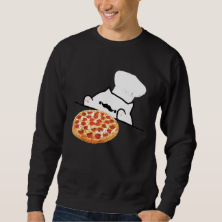 Bongo Cat Pizza Chef Dank Memes Sweatshirt