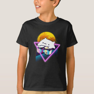 Bongo Cat Retro 80s Vaporwave Outrun Style  T-Shirt