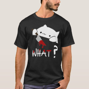 Bongo Cat what Funny Halloween Cat with Bloody T-Shirt