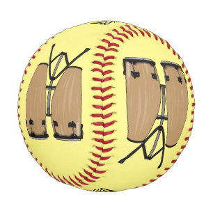 Bongo drum cartoon illustration baseball