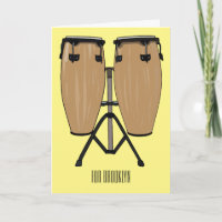 Bongo drum cartoon illustration