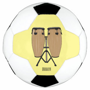Bongo drum cartoon illustration football