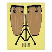 Bongo drum cartoon illustration
